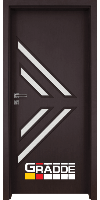 Интериорна врата Gradde, модел Paragon-Glas, цвят Орех Рибейра
